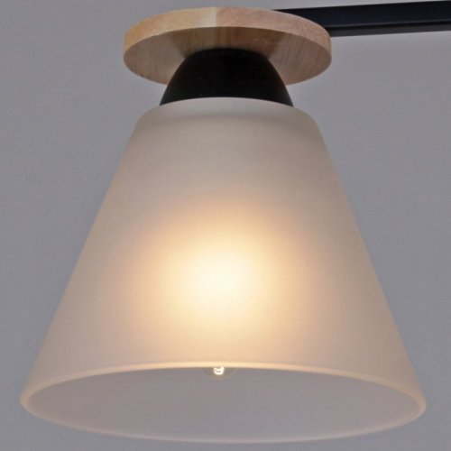 Потолочная люстра  11630-0.3-03 BK+WOOD