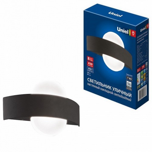 Накладной светильник Uniel ULU-S33A ULU-S33A-8W/4000K IP65 BLACK