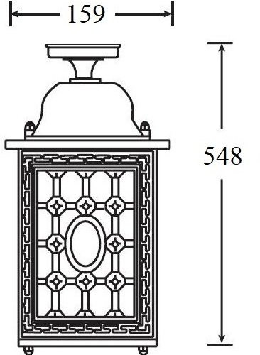 Потолочный светильник уличный LONDON S 64805SA Bl
