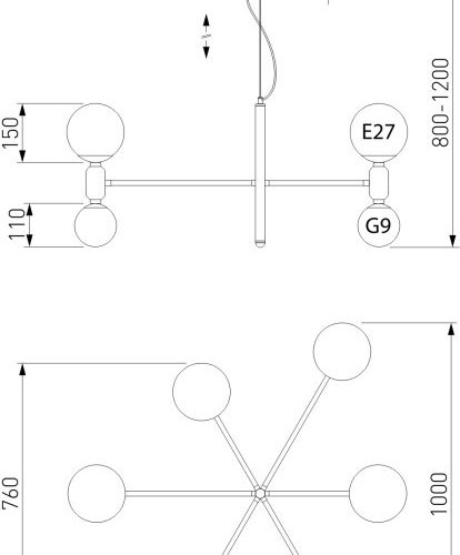 Подвесной светильник Eurosvet Bubble 30182 черный