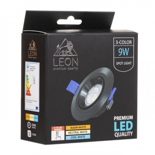 Точечный светильник LEON LE-SPR-BL-9W 3000K & 4000К & 6500K Точечный светильник LEON LE-SPR-BL-9W 3000K & 4000К & 6500K