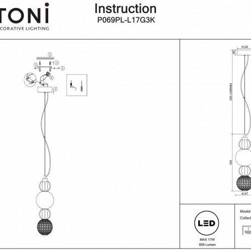 Подвесной светильник Maytoni Collar P069PL-L17G3K Подвесной светильник Maytoni Collar P069PL-L17G3K