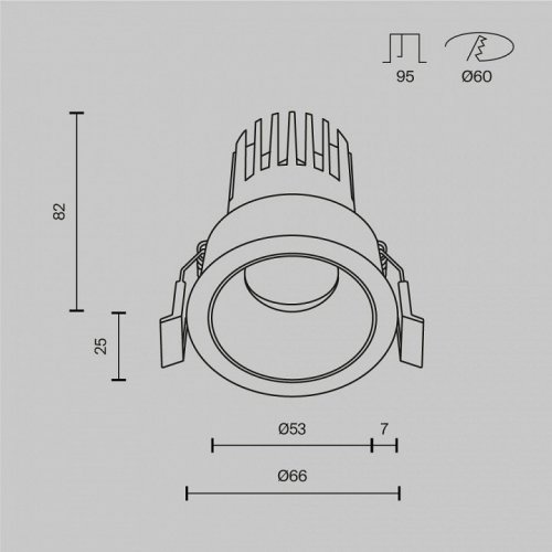 Встраиваемый светильник Maytoni Technical Dip DL123-10W-3K-B Встраиваемый светильник Maytoni Technical Dip DL123-10W-3K-B