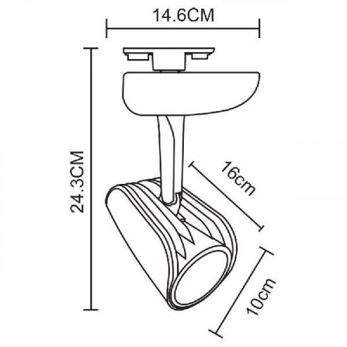 Трековый светодиодный светильник Arte Lamp A3930PL-1BK