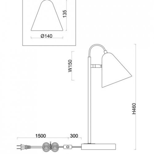 Интерьерная настольная лампа Falke Market FR8001TL-01WG Интерьерная настольная лампа Falke Market FR8001TL-01WG