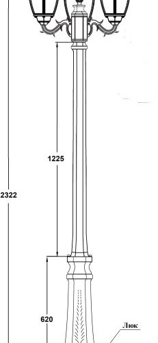 Наземный фонарь Oasis Light ARSENAL S 91209SB/015S 029 Bl