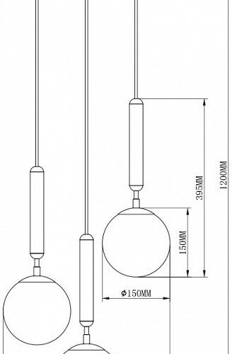 Подвесная люстра Moderli Host V2851-3P