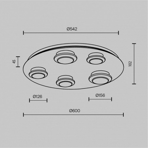 Потолочный светильник Maytoni Pharao MOD361CL-L58BS3K