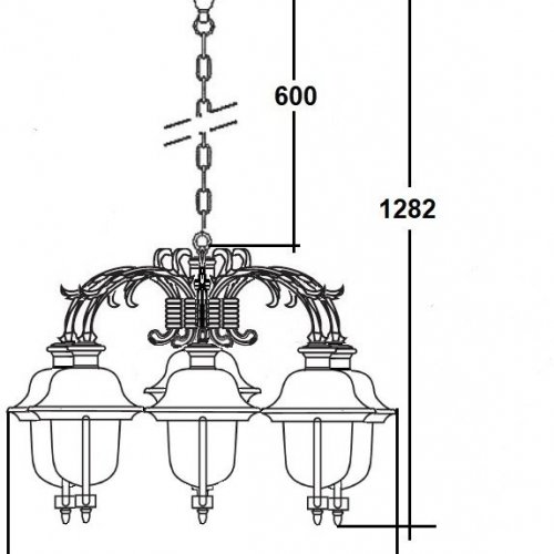 Уличный светильник подвесной MADRID-COOPER 84370c/6/16 Bl