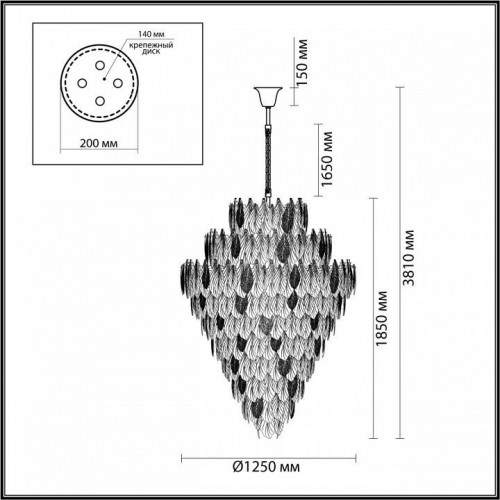 Подвесная люстра Odeon Light Lace 5052/86 Подвесная люстра Odeon Light Lace 5052/86