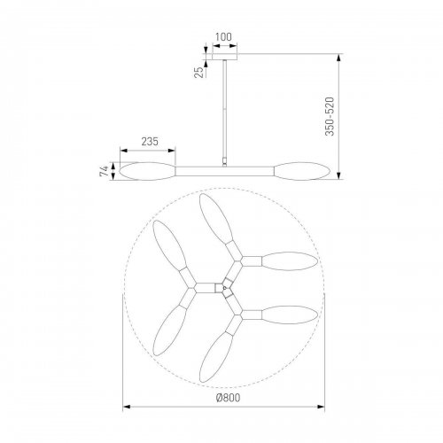 Потолочная люстра Eurosvet Covalent 30180/6 черный