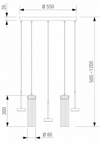 Подвесной светильник Eurosvet Quarzo 301102 LED латунь