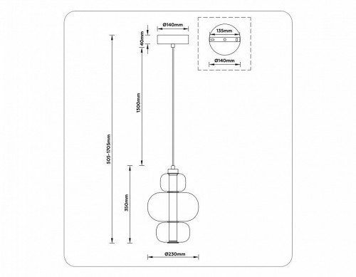 Подвесной светильник Ambrella light High Light LH11057