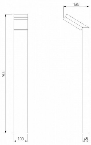 Уличный светодиодный светильник Elektrostandard Sensor 1542 Techno Led черный a053948