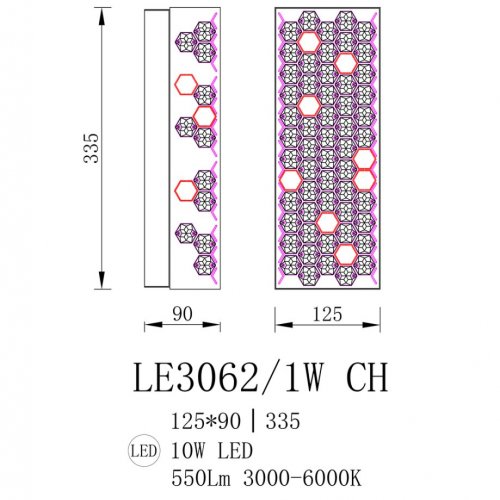 Бра Katy LE3062/1W CH