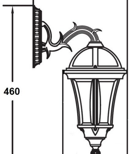 Настенный фонарь Oasis Light уличный ROMA S 95202S 15L Gb