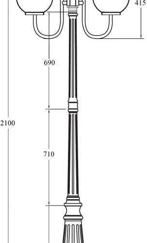 Наземный фонарь Oasis Light GLOBO S 88209SA/10 Bl Наземный фонарь Oasis Light GLOBO S 88209SA/10 Bl