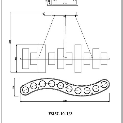 Подвесной светильник Wertmark Paula WE157.10.123