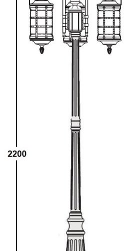 Наземный фонарь BARSELONA 81209B/10 down cover Gb