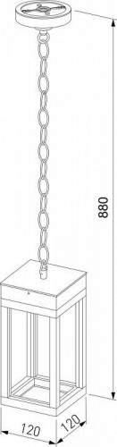 Уличный подвесной светодиодный светильник Elektrostandard Frame 1528 Techno Led серый a051858