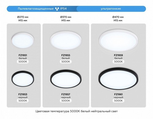 Потолочный светодиодный светильник Ambrella light Orbital Air Slim FZ1961