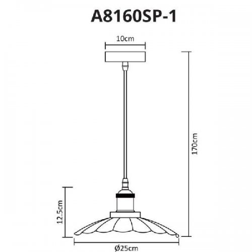 Подвесной светильник Arte Lamp A8160SP-1WH Подвесной светильник Arte Lamp A8160SP-1WH