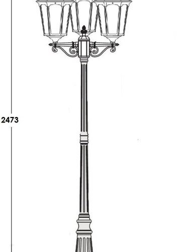 Наземный фонарь Oasis_Light ALBORG L 79709LB Bl