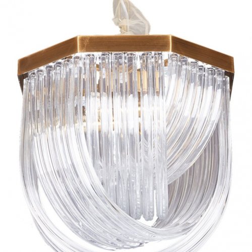 Подвесная люстра DeLight Collection Murano Glass A001-400 L4 brass/clear
