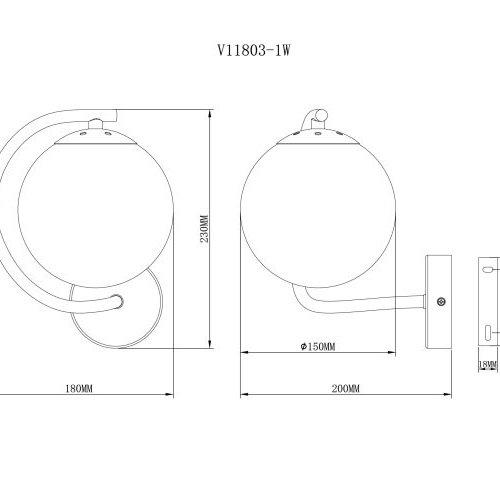 Бра Circle V11803-1W