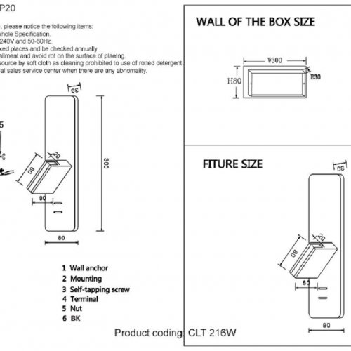 Бра Crystal Lux CLT 216W BL