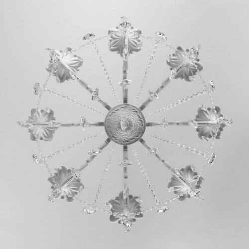 Подвесная люстра Eurosvet Veletta 10108/8 белый/прозрачный хрусталь Strotskis