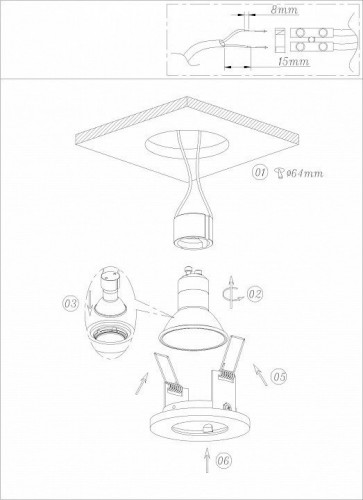 Встраиваемый светильник Denkirs DK2030-WH Встраиваемый светильник Denkirs DK2030-WH