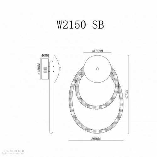 Настенный светильник iLedex Cross W2150 SB