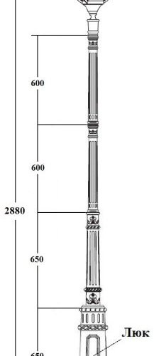 Наземный фонарь GENOVA 88110/E7 Bl