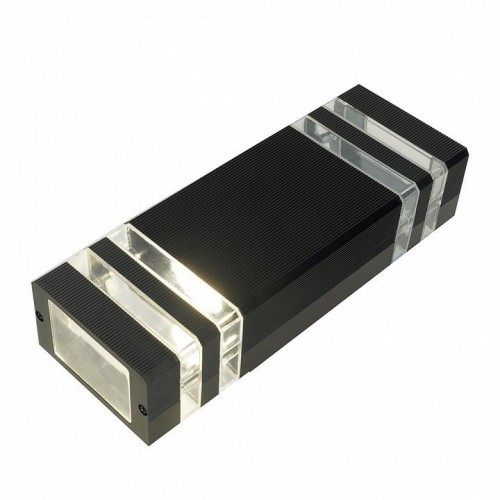 Светильник садово-парковый  Feron.ONE DH0807-P, на стену вверх/вниз,  2*GU10 220-240V, черный пластик 51539