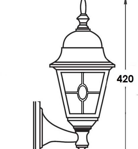Настенный фонарь Oasis Light уличный QUADRO M lead GLASS 79901MlgY Bl