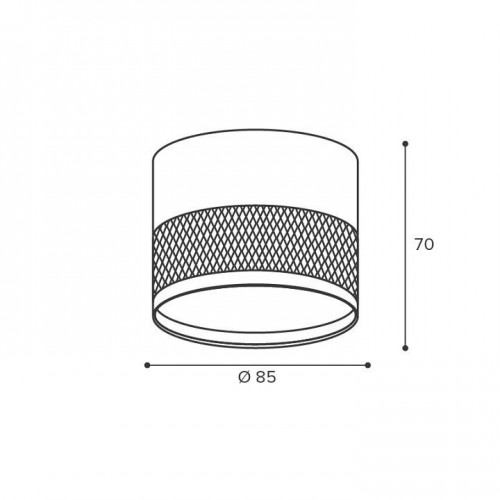 Накладной светильник Wolta Rete WSL-GX53/12BG