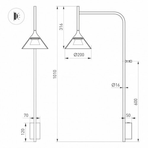 Бра Arlight OMBRELLO 059591 Бра Arlight OMBRELLO 059591