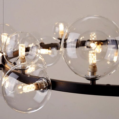 Подвесная люстра DeLight Collection Art Deco Bubble 771120 (KM1294P-15 black/clear) Подвесная люстра DeLight Collection Art Deco Bubble 771120 (KM1294P-15 black/clear)