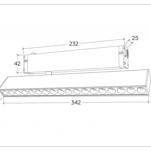 Трековый светодиодный светильник Ambrella Light Track System Magnetic 220V GL1352 Трековый светодиодный светильник Ambrella Light Track System Magnetic 220V GL1352