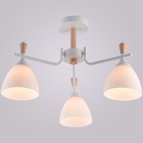 Потолочная люстра Reluce 01622-0.3-03 WH+WOOD Потолочная люстра Reluce 01622-0.3-03 WH+WOOD