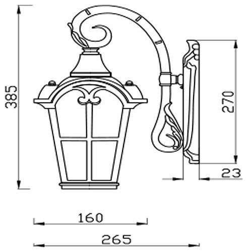 Настенный светильник Maytoni Outdoor O413WL-01BZ Настенный светильник Maytoni Outdoor O413WL-01BZ