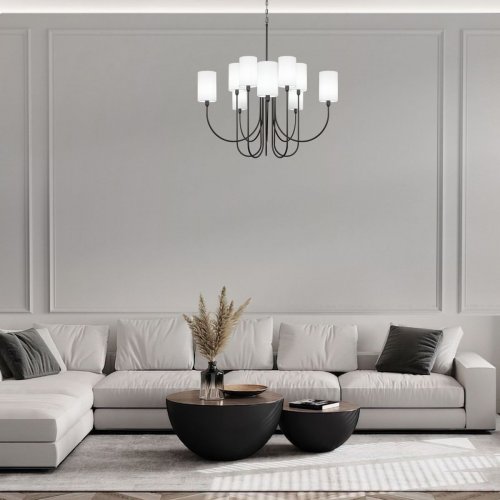 Подвесная люстра Eurosvet Abbey 60164/10 черный Smart