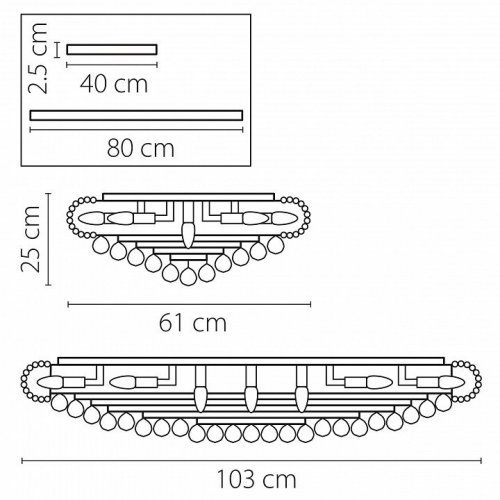 Потолочная люстра Osgona Monile 704214