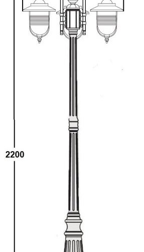 Наземный фонарь TITAN 84709B 10 Bl