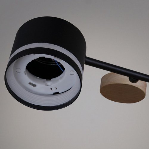 Потолочная люстра Reluce 68730-0.3-10 GX53 BK+WOOD