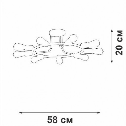 Потолочная люстра Vitaluce V3797-1/9PL Потолочная люстра Vitaluce V3797-1/9PL