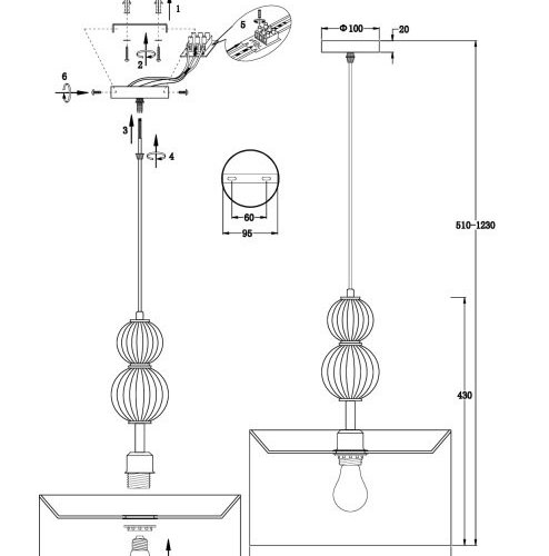 Подвесной светильник Brumi V11877-1P Подвесной светильник Brumi V11877-1P