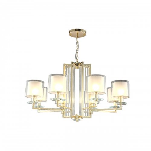 Подвесная люстра Crystal Lux Nicolas SP-PL8 Gold/White Подвесная люстра Crystal Lux Nicolas SP-PL8 Gold/White