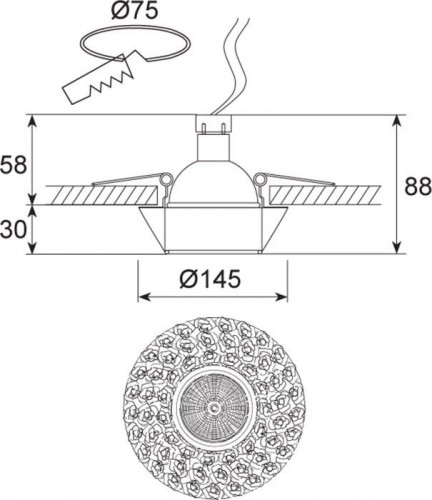 Точечный светильник Donolux N1628 N1628-White+silver